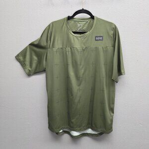 GORE Wear Shirt Mens Large Olive Green Cycling Trail MTB Jersey Style 100880